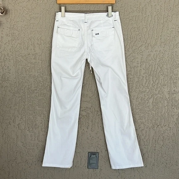 Le Tigre White Straight Leg Pants Drawstring Zip Fly Size 3 - Picture 5 of 14